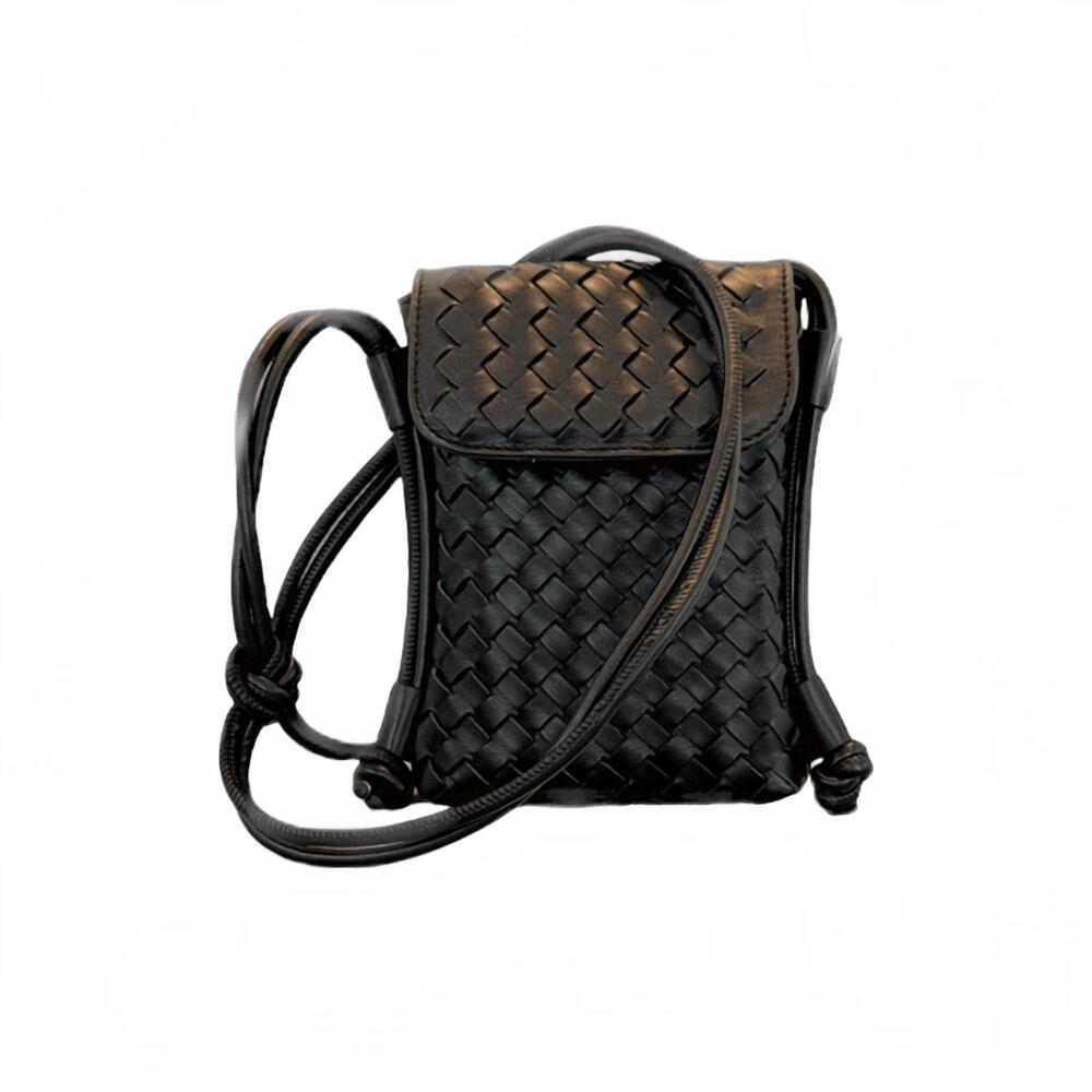 NEW CEJON woven cell phone bag in black